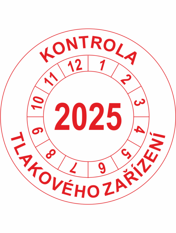 Revizní a kalibrační kolečka - Jednoleté: Kontrola tlakového zařízení 2025