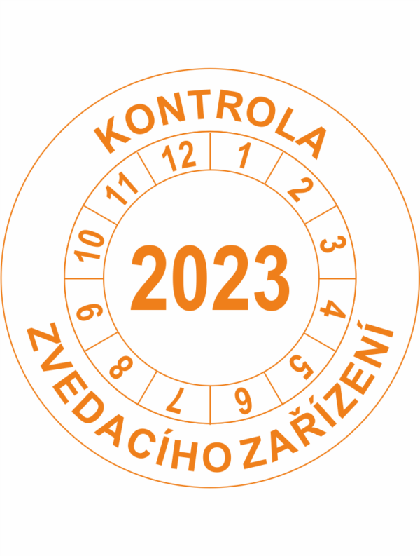 Revizní a kalibrační kolečka - Jednoleté: Kontrola zvedacího zařízení 2023