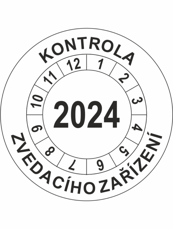 Revizní a kalibrační kolečka - Jednoleté: Kontrola zvedacího zařízení 2024