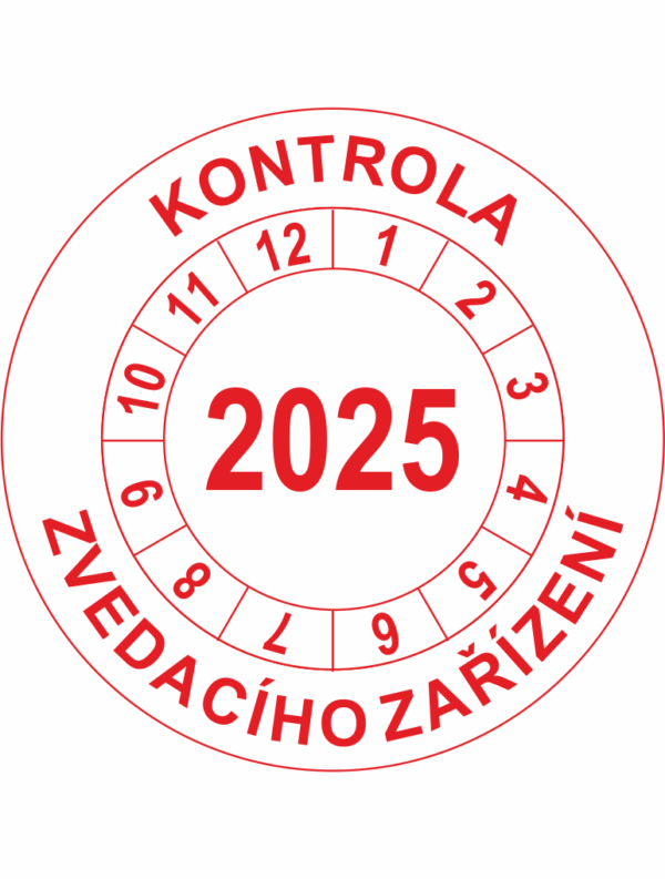 Revizní a kalibrační kolečka - Jednoleté: Kontrola zvedacího zařízení 2025