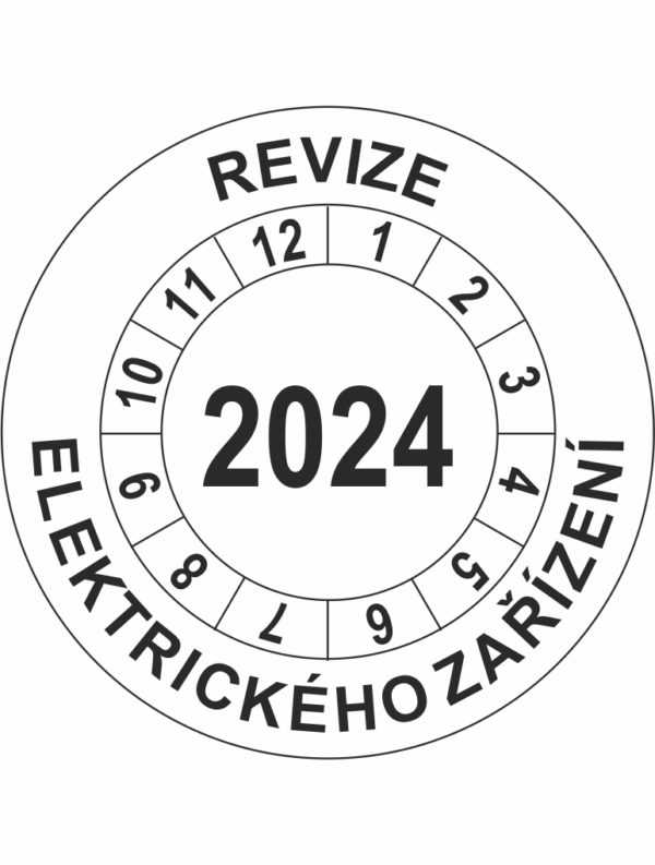 Revizní a kalibrační kolečka - Jednoleté: Revize elektrického zařízení 2024
