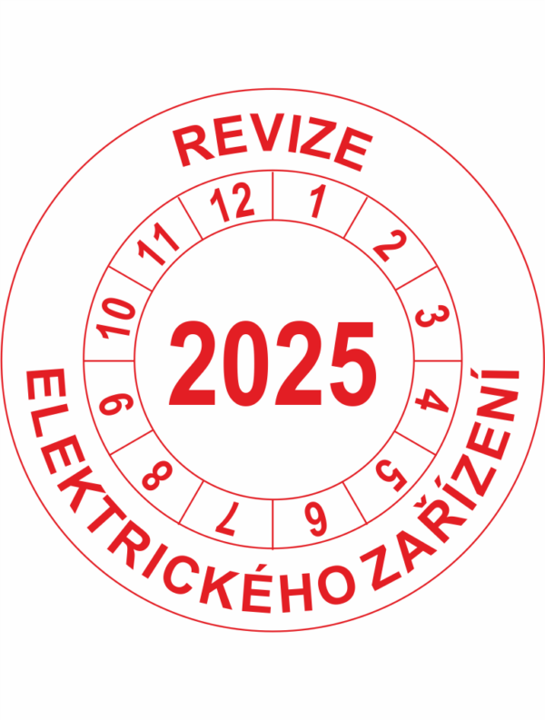 Revizní a kalibrační kolečka - Jednoleté: Revize elektrického zařízení 2025