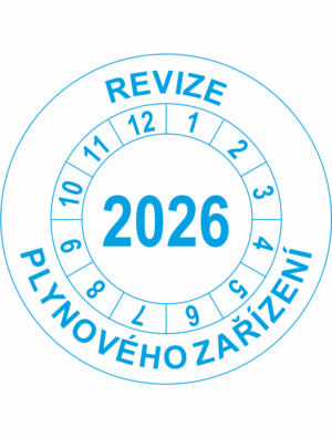 Revizní a kalibrační kolečka - Jednoleté: Revize plynového zařízení 2026