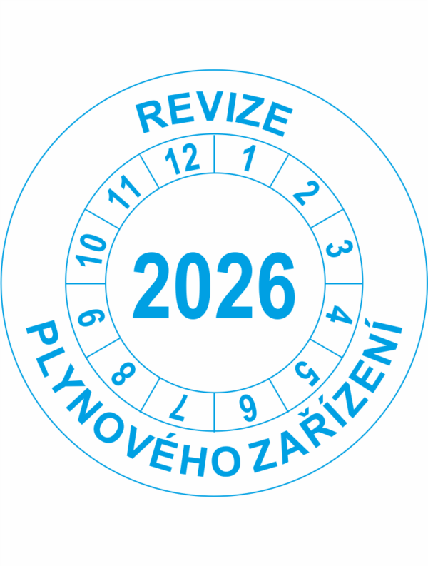 Revizní a kalibrační kolečka - Jednoleté: Revize plynového zařízení 2026