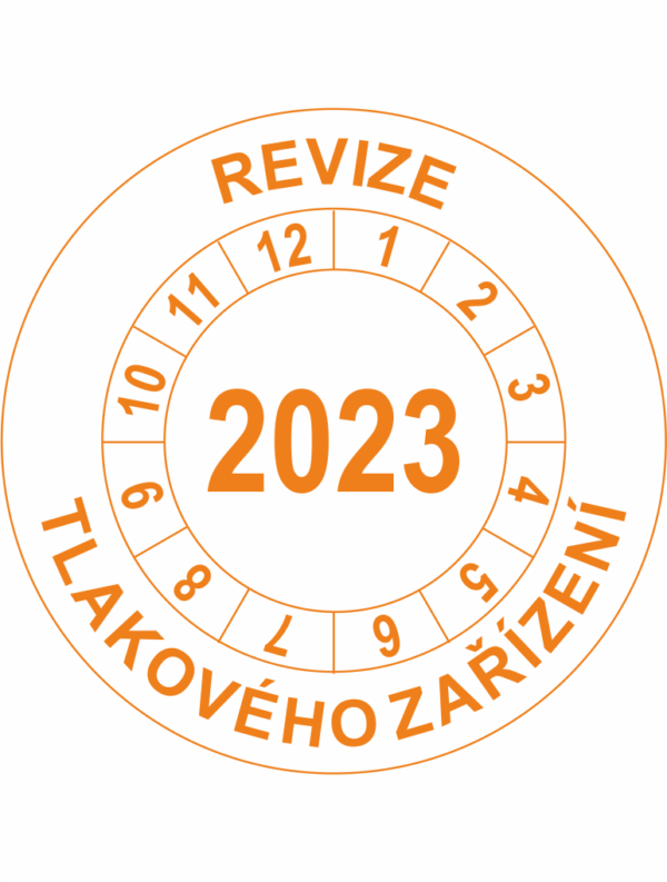 Revizní a kalibrační kolečka - Jednoleté: Revize tlakového zařízení 2023