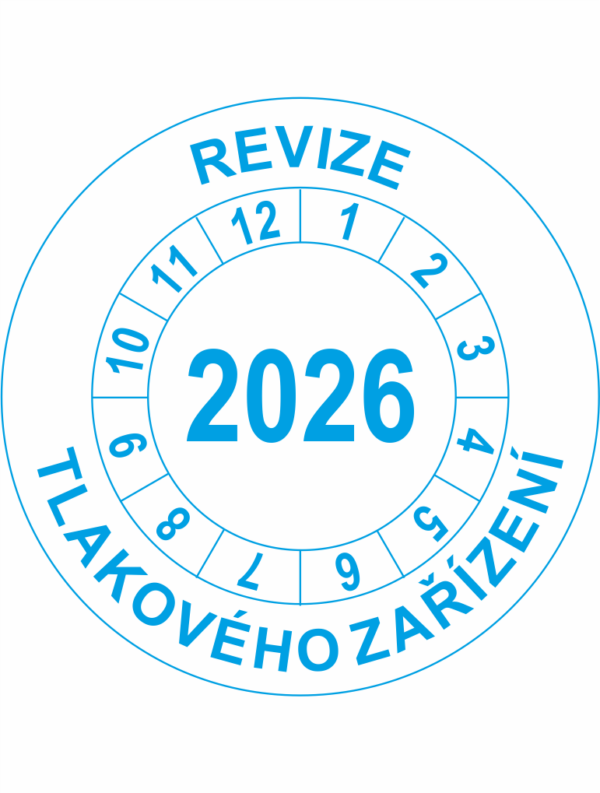Revizní a kalibrační kolečka - Jednoleté: Revize tlakového zařízení 2026