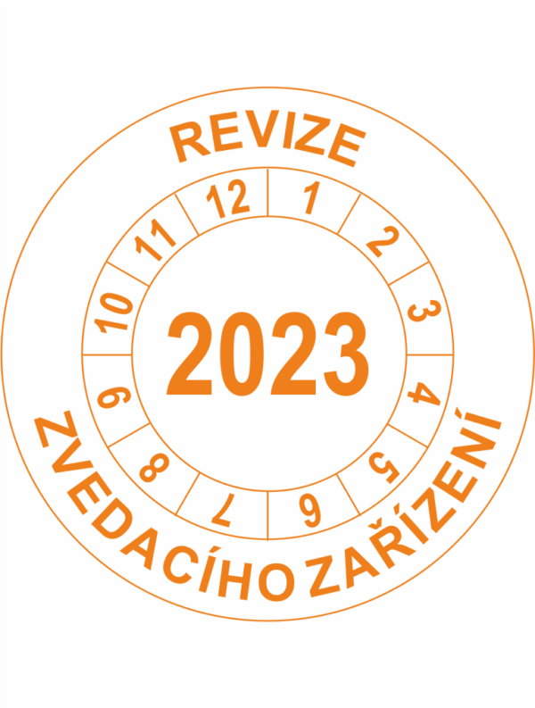 Revizní a kalibrační kolečka - Jednoleté: Revize zvedacího zařízení 2023