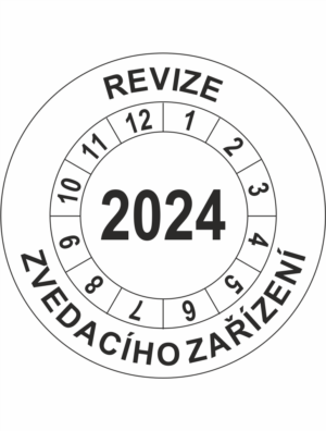 Revizní a kalibrační kolečka - Jednoleté: Revize zvedacího zařízení 2024