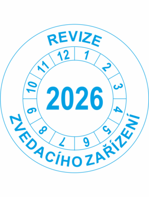 Revizní a kalibrační kolečka - Jednoleté: Revize zvedacího zařízení 2026