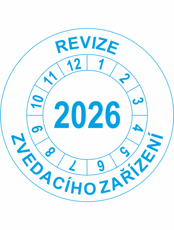 Revizní a kalibrační kolečka - Jednoleté: Revize zvedacího zařízení 2026