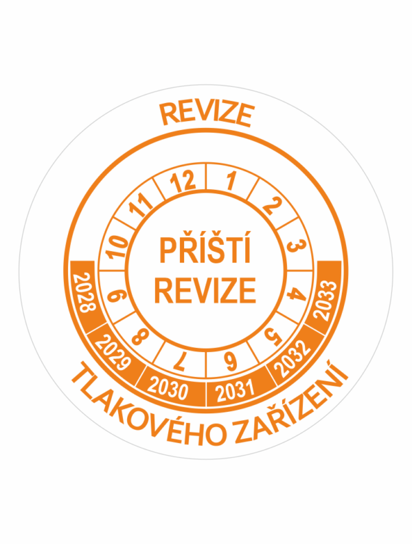 Příští revize tlakového zařízení 2028-2033