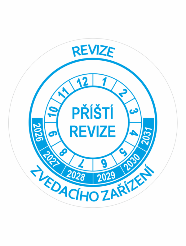 Příští revize zvedacího zařízení 2026-2031