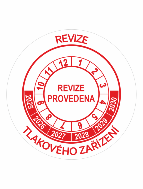 Revize tlakového zařízení 2025-2030