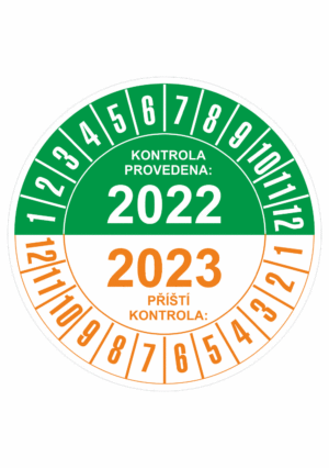 Revizní a kalibrační kolečka - Dvouleté: Kontrola provedena 2022 / Příští kontrola 2023