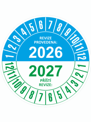 Revizní a kalibrační kolečka - Dvouleté: Revize provedena 2026 / Příští revize 2027