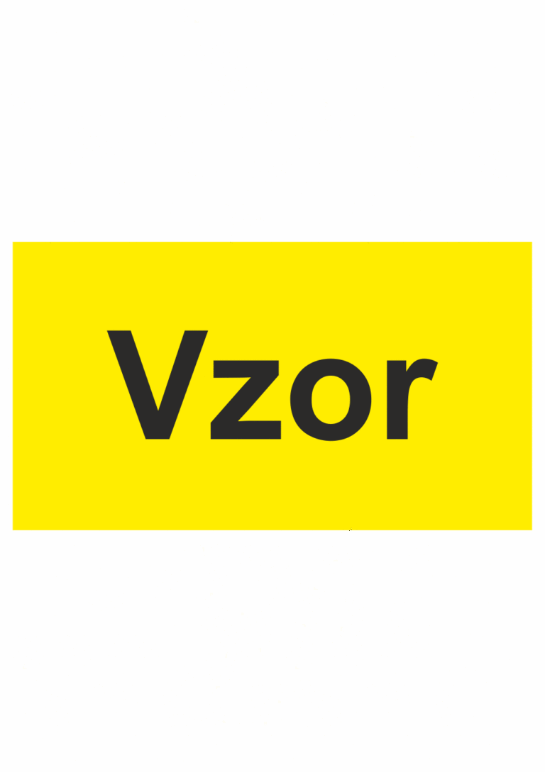 Revizní a kalibrační štítky - Kvalita a organizace: Vzor