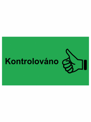 Revizní a kalibrační štítky - Kvalita a organizace: Kontrolováno + symbol