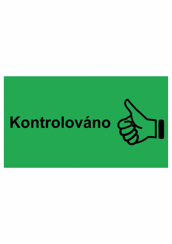 Revizní a kalibrační štítky - Kvalita a organizace: Kontrolováno + symbol