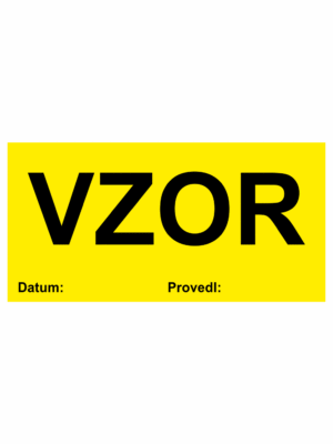 Revizní a kalibrační štítky - Kvalita a organizace: Vzor