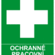 Bezpečnostní tabulky - Symbol s textem: "Ochranné pracovní pomůcky"