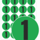 Revizní a kalibrační štítky - Kvalita a organizace: Samolepicí kolečko zelené - číslo