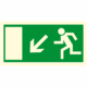 Fotoluminiscenční bezpečnostní značení - Únikové značení: Únikový východ vlevo dolů