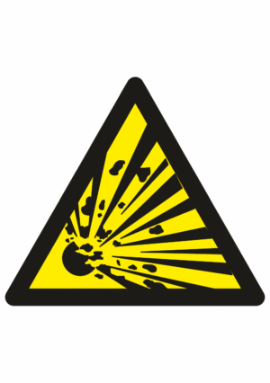 Výstražná bezpečnostní značka: Symbol bez textu - Riziko exploze