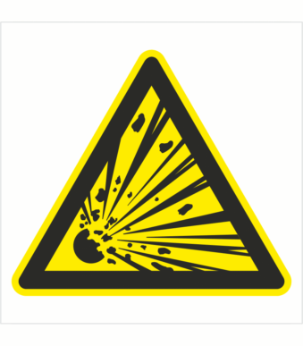 Bezpečnostní značení - Výstražný symbol: Nebezpečné výbušné látky