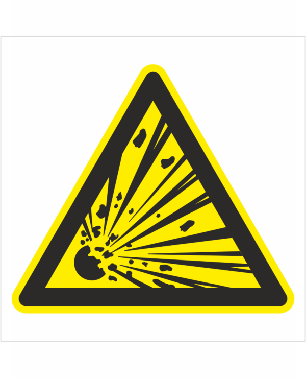 Bezpečnostní značení - Výstražný symbol: Nebezpečné výbušné látky