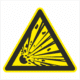 Bezpečnostní značení - Výstražný symbol: Nebezpečné výbušné látky