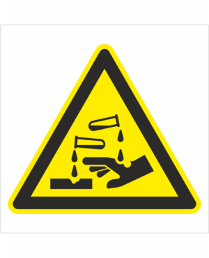 Bezpečnostní značení - Výstražný symbol: Nebezpečné žíravé látky