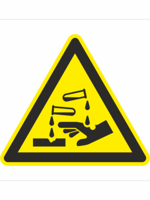 Bezpečnostní značení - Výstražný symbol: Nebezpečné žíravé látky