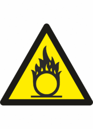 Výstražná bezpečnostní značka: Symbol bez textu - Oxidující látky