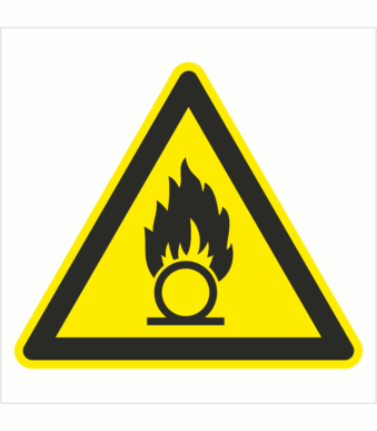 Bezpečnostní značení - Výstražný symbol: Nebezpečné oxidující látky