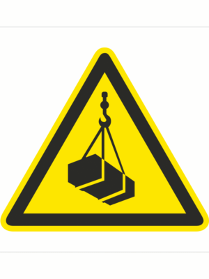Bezpečnostní značení - Výstražný symbol: Zavěšený náklad