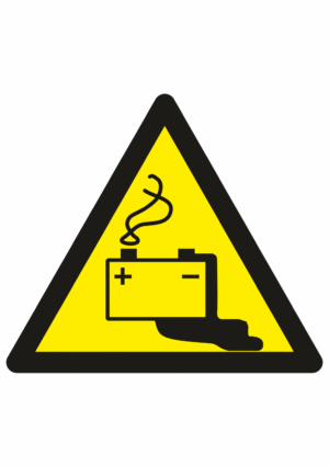 Výstražná bezpečnostní značka: Symbol bez textu - Prostor pro baterie