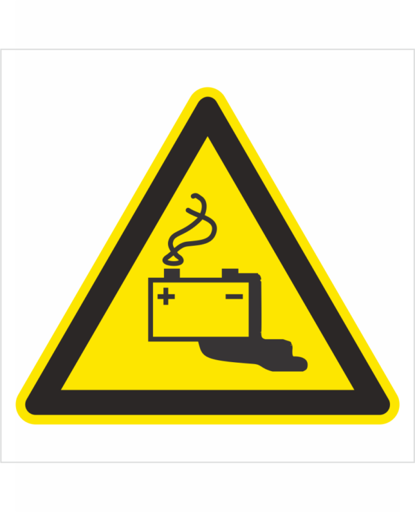 Bezpečnostní značení - Výstražný symbol: Pozor Nabíjení baterií
