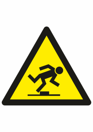Výstražná bezpečnostní značka: Symbol bez textu - Nebezpečí zakopnutí