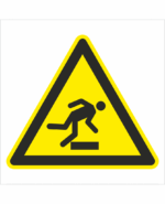 Bezpečnostní značení - Výstražný symbol: Nebezpečí zakopnutí