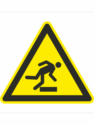 Bezpečnostní značení - Výstražný symbol: Nebezpečí zakopnutí