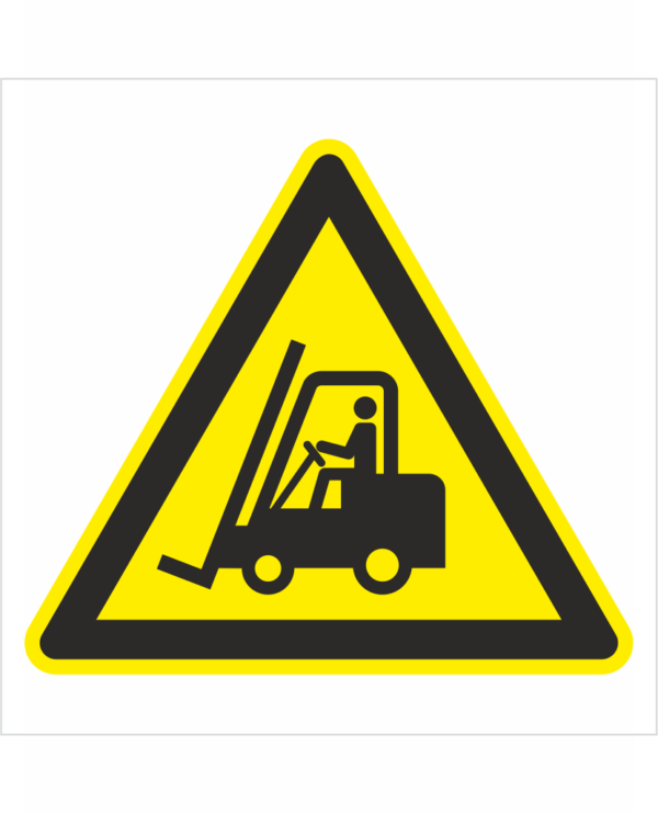 Bezpečnostní značení - Výstražný symbol: Pozor Vysokozdvižné vozíky