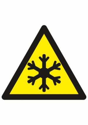 Výstražná bezpečnostní značka: Symbol bez textu - Nízká teplota