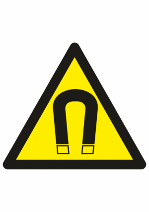 Výstražná bezpečnostní značka: Symbol bez textu - Silné magnetické pole