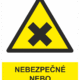 Výstražná bezpečnostní tabulka symbol s textem: "Nebezpečné nebo dráždivé látky"