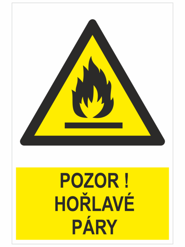 Pozor! Hořlavé páry ISO 7010