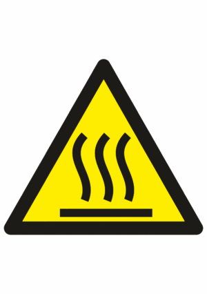 Výstražná bezpečnostní značka: Symbol bez textu - Nebezpečí popálení