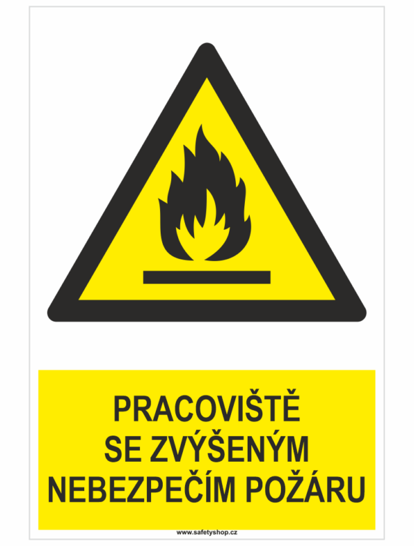 Pracoviště se zvýšeným nebezpečím požáru ISO 7010