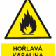 200406 | KRIŽAN - safetyshop Výstražná bezpečnostní tabulka symbol s textem: "Hořlavá kapalina II. třídy"