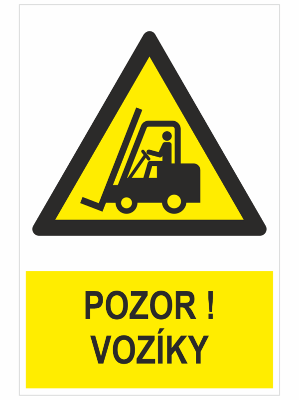 Pozor vozíky ISO 7010
