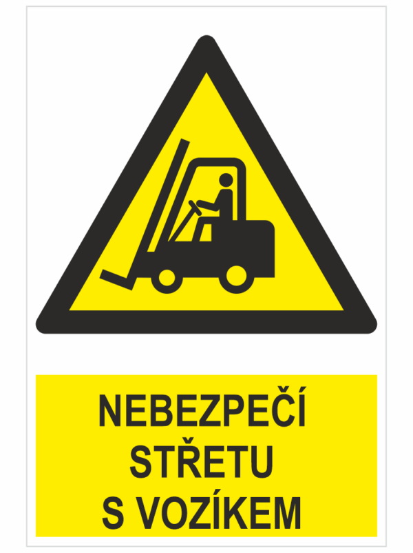 Nebezpečí střetu s vozíkem ISO 7010